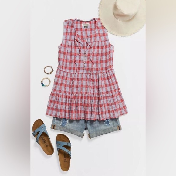 Pilcro Anthropologie Neve Tiered Blouse - Picture 2 of 8